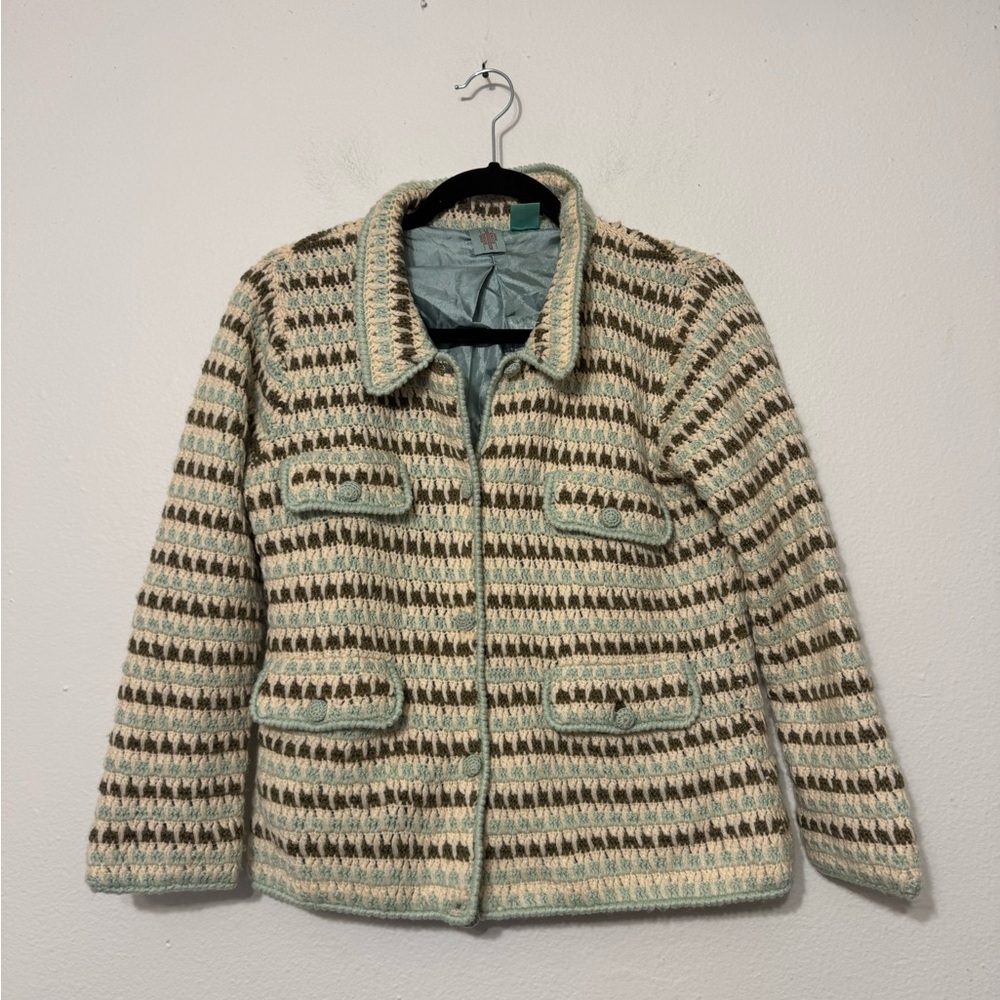 Anthropologie HWR Wool Blend Sweater Jacket
